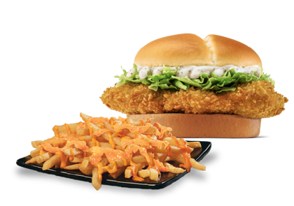 McCrispy Chk Burger + Cheesy Fries