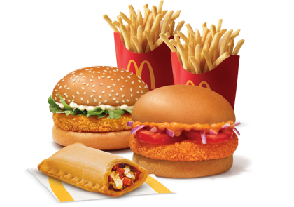 Burger Combo for 2: McVeggie + McAloo Tikki with Pizza McPuff