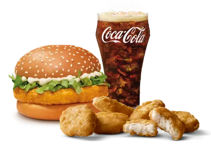 6 Pc Chicken Nuggets + McChicken Burger + Coke 6 Pc Chicken Nuggets + McChicken Burger + Coke