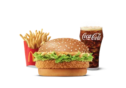 Crispy Veggie Burger Meal (M)