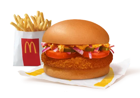 Mexican McAloo Tikki Burger + Fries (R) Mexican McAloo Tikki Burger + Fries (R)