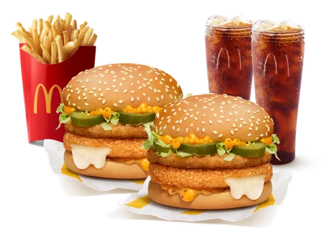 Burger Combo for 2: McCheese Burger Chicken Burger Combo for 2: McCheese Burger Chicken