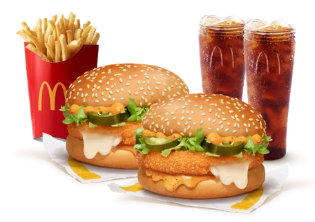 Burger Combo for 2: McCheese Burger Veg Burger Combo for 2: McCheese Burger Veg