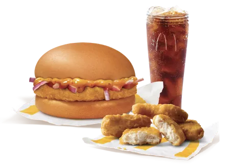 Chicken Surprise Burger + 4 Pc Chicken McNuggets + Coke Chicken Surprise Burger + 4 Pc Chicken McNuggets + Coke