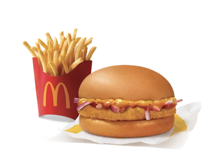 Chicken Surprise Burger + Fries (M) Chicken Surprise Burger + Fries (M)