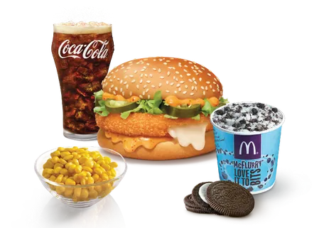 McCheese Burger Veg Combo with Corn McCheese Burger Veg Combo with Corn