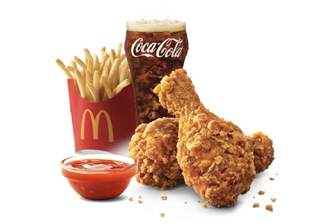 2 Pc Crispy Fried Chicken + 1 Med Fries + 1 Spicy Sauce + 1 Coke 2 Pc Crispy Fried Chicken + 1 Med Fries + 1 Spicy Sauce + 1 Coke