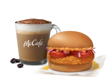 McAloo Tikki + Cappuccino McAloo Tikki + Cappuccino