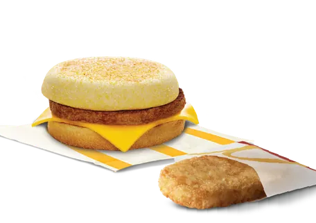 Chicken Sausage McMuffin + Hashbrown Chicken Sausage McMuffin + Hashbrown