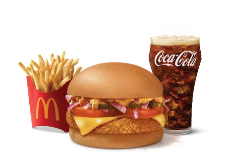 Mexican McAloo Tikki Burger with Cheese Combo (M) Mexican McAloo Tikki Burger with Cheese Combo (M)
