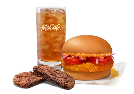Choco Crunch Cookie + McAloo Tikki Burger + Lemon Ice Tea Choco Crunch Cookie + McAloo Tikki Burger + Lemon Ice Tea