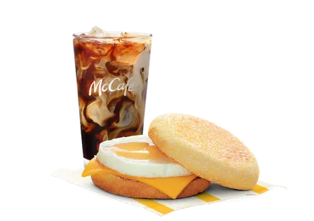 Egg & Cheese McMuffin + Iced Coffee Egg & Cheese McMuffin + Iced Coffee