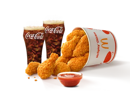 8 McSpicy Chicken Wings Bucket + 2 Coke + 1 Dip 8 McSpicy Chicken Wings Bucket + 2 Coke + 1 Dip