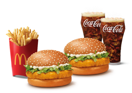 Burger Combo for 2: McChicken Burger Burger Combo for 2: McChicken Burger