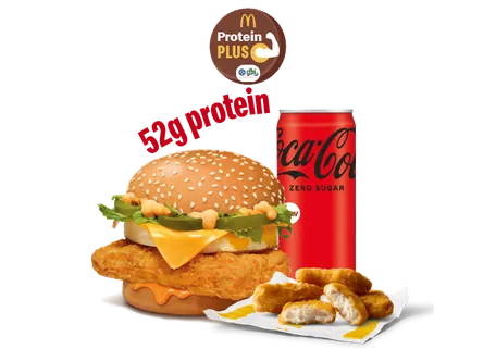 McSpicy Premium Chicken Protein Plus + 4 Pc Chicken Nugget + Coke Zero