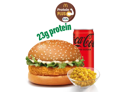 McVeggie Burger Protein Plus + Corn + Coke Zero