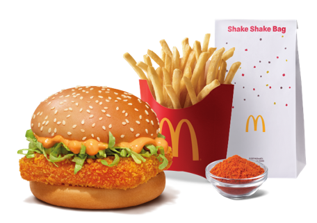 McSpicy Paneer Burger + Fries (M) + Piri Piri Spice Mix