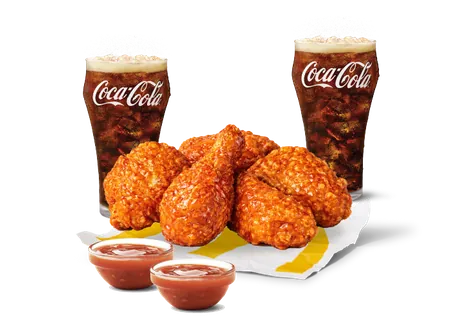 5 Pc Spicy Chicken+ 2 M Coke + 2 Dips