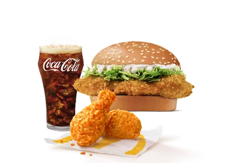 Crispy Chicken Burger + McSpicy Chicken Wings - 2 pc + Coke (M)