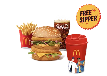 Maharaja Mac Veg Burger Sipper Meal Maharaja Mac Veg Burger Sipper Meal