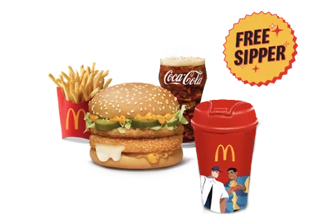McCheese Chicken Burger Sipper Meal