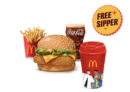 McSpicy Premium Veg Burger Sipper Meal McSpicy Premium Veg Burger Sipper Meal