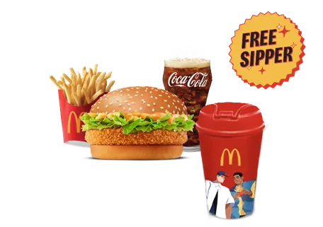 Crispy Veggie Burger Sipper Meal