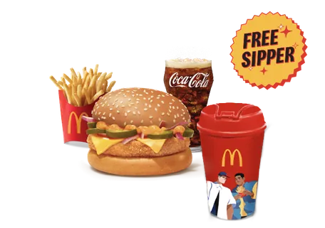 Corn and Cheese Burger Sipper Meal Corn and Cheese Burger Sipper Meal