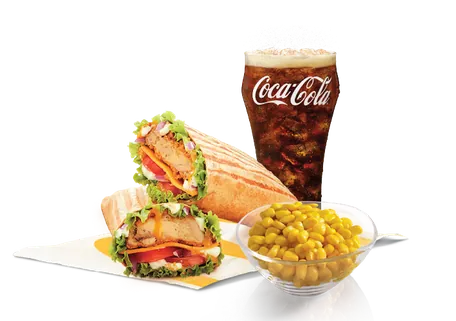 Salad Wrap with Grilled Chicken Meal (M )