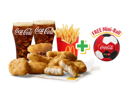9 Pc Chicken McNuggets Mini Football Meal