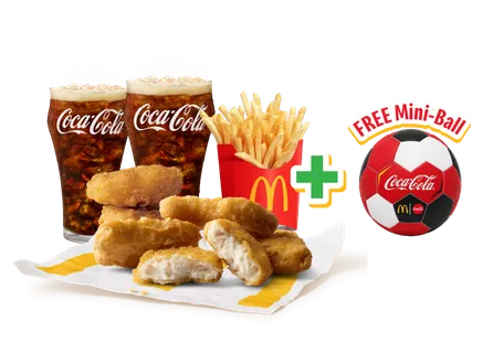 6 Pc Chicken McNuggets Mini Football Meal