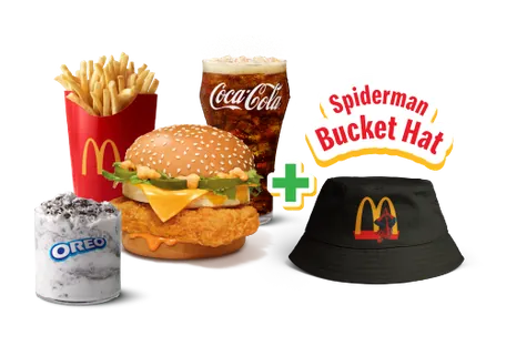 McSpicy Premium Chicken Burger Spiderman Brand New Day Meal McSpicy Premium Chicken Burger Spiderman Brand New Day Meal