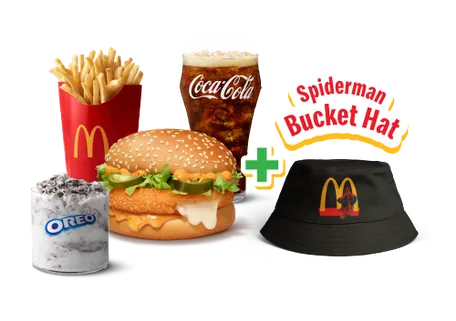 McCheese Veg Burger Spiderman Brand New Day Meal McCheese Veg Burger Spiderman Brand New Day Meal