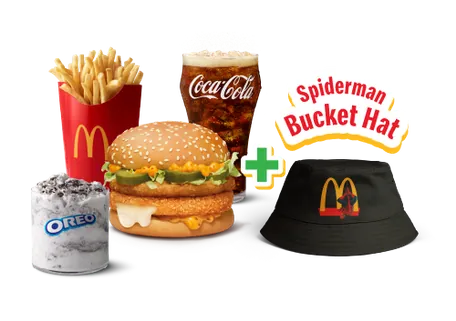 McCheese Chicken Burger Spiderman Brand New Day Meal McCheese Chicken Burger Spiderman Brand New Day Meal