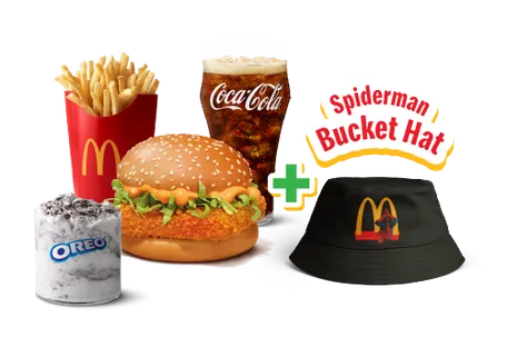 McSpicy Paneer Burger Spiderman Brand New Day Meal McSpicy Paneer Burger Spiderman Brand New Day Meal