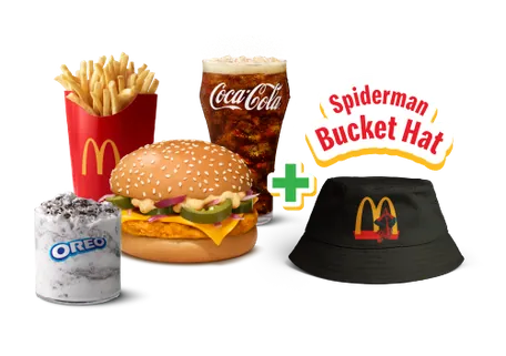Grilled Chicken and Cheese Burger Spiderman Brand New Day Meal Grilled Chicken and Cheese Burger Spiderman Brand New Day Meal
