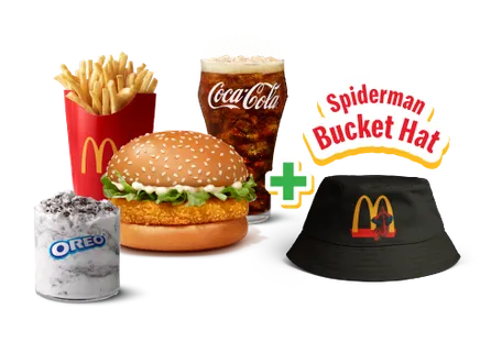 McVeggie Burger Spiderman Brand New Day Meal McVeggie Burger Spiderman Brand New Day Meal