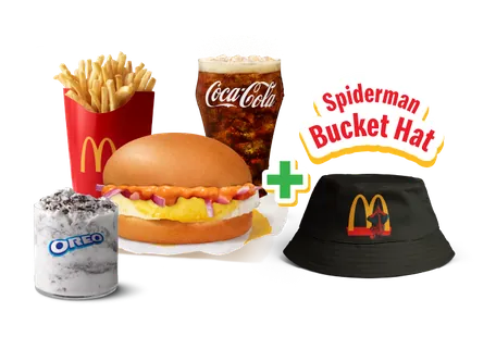 McEgg Burger Spiderman Brand New Day Meal McEgg Burger Spiderman Brand New Day Meal